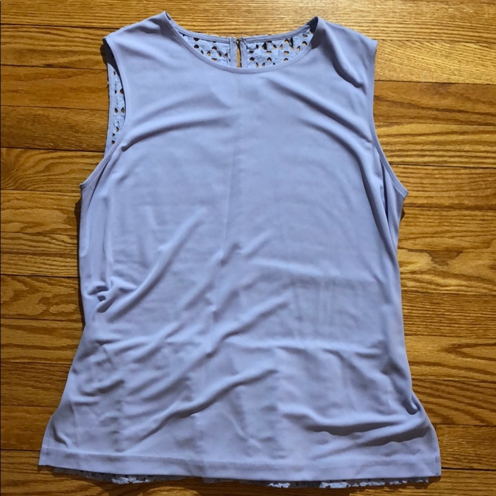 Ann Taylor Size 6 Back Peplum Eyelet Blouse
